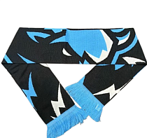 Шарф трикотажный муж. черный "Зубр молния"(5651)